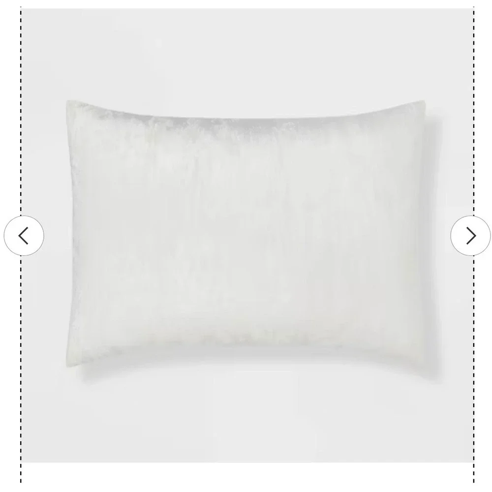 Threshold Ivory Crinkle Velvet Duvet Cover Set Full Queen 3pc OEKO-TEX Luxe